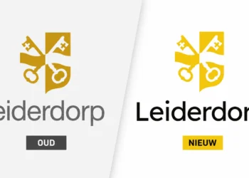Oud en nieuw logo gemeente Leiderdorp